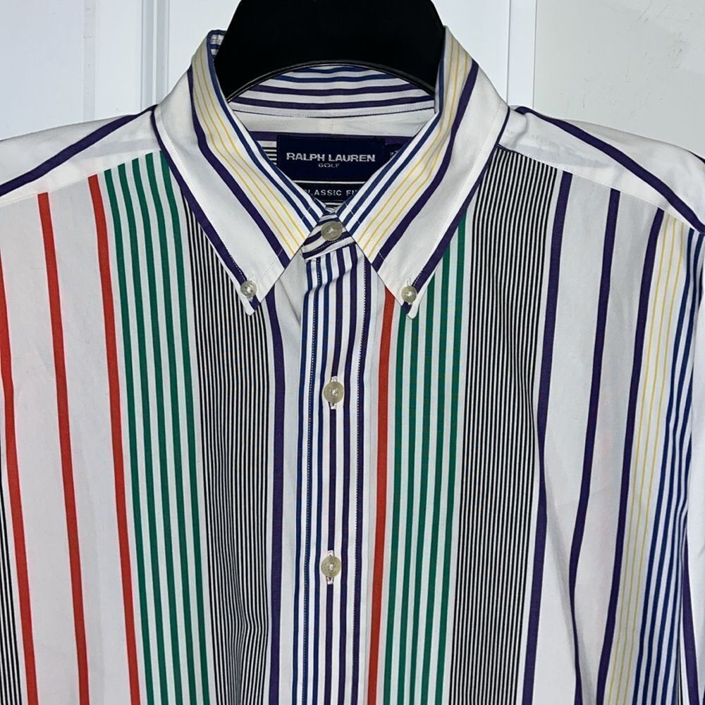 Ralph Lauren LS Amazing Colors of the Rainbow Polo Golf shirt M Classic LBGTQ